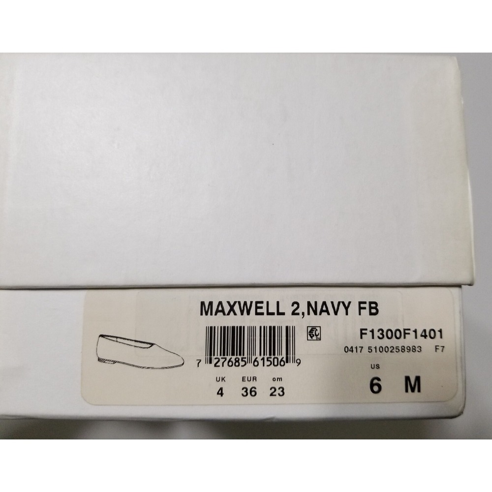 Vince Maxwell Italian Satin Ballet Flat Navy Blue NIB Size 6 $225 - Picture 14 of 16